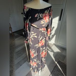 Billabong off the shoulder maxi dress